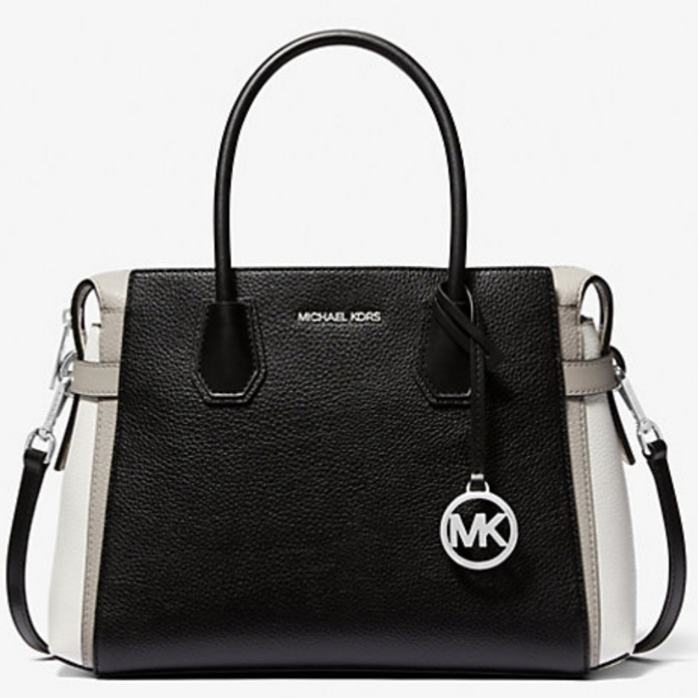 Michael Kors NWT Mercer Medium Color-Block Belted Satchel